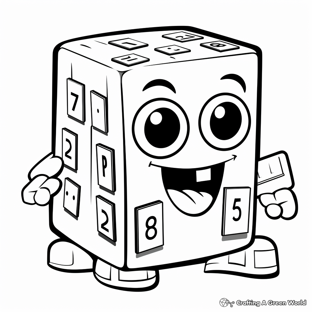Exciting Numberblock Three Coloring Pages 1