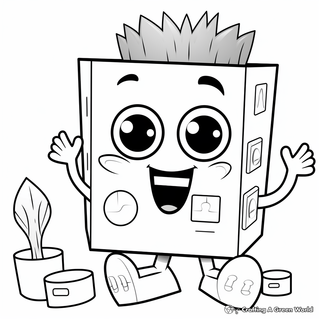 Exciting Numberblock Three Coloring Pages 3