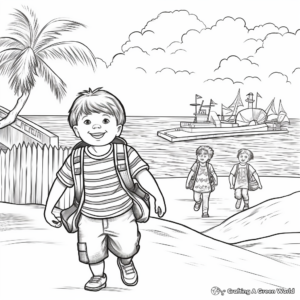 Exciting Summer Vacation Coloring Pages 2