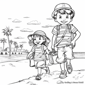 Exciting Summer Vacation Coloring Pages 3