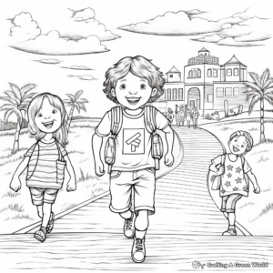 Exciting Summer Vacation Coloring Pages 4