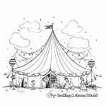 Exhilarating Circus Tent Coloring Pages 1
