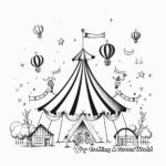 Exhilarating Circus Tent Coloring Pages 3