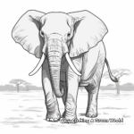 Exotic African Elephant and Safari Coloring Pages 3