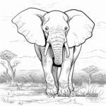 Exotic African Elephant and Safari Coloring Pages 4