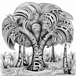 Exotic Palm Tree Species Coloring Pages 4