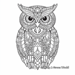 Exotic Spotted Owl Coloring Sheets 1