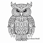 Exotic Spotted Owl Coloring Sheets 2