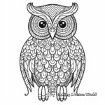 Exotic Spotted Owl Coloring Sheets 3
