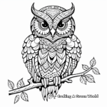 Exotic Spotted Owl Coloring Sheets 4