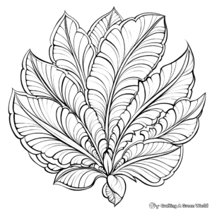 Exotic Tropical Leaf Coloring Pages 4