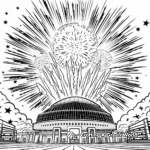 Explosive Super Bowl Fireworks Coloring Pages 4