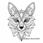 Expressive Fox Portrait Coloring Pages for Adults 3