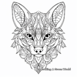 Expressive Fox Portrait Coloring Pages for Adults 4