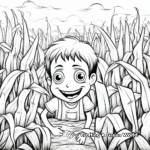Eye-Catching Corn Field Coloring Pages 2