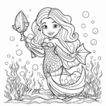 Fairy Tale Inspired Mermaid Princess Coloring Pages 2