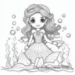 Fairy Tale Inspired Mermaid Princess Coloring Pages 4