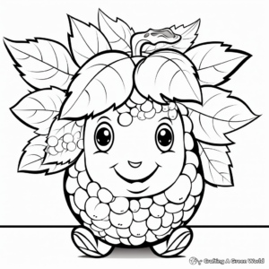 Fall Harvest Acorn Coloring Pages 4
