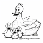 Family of Paper Ducks Coloring Sheets 1