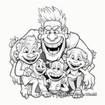 Family of Trolls Coloring Pages 1