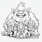 Family of Trolls Coloring Pages 3