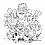 Family of Trolls Coloring Pages 4
