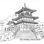 Famous Japanese Landmarks Coloring Pages 1