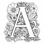 Fancy Alphabet Coloring Pages for Adults 2