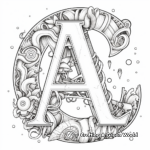 Fancy Alphabet Coloring Pages for Adults 4