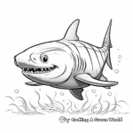 Fancy Tiger Shark Coloring Pages for Creatives 2