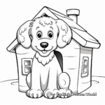 Fancy Two-Story Dog House Coloring Pages 3