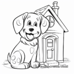 Fancy Two-Story Dog House Coloring Pages 4