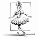 Fantastic Mirror Reflection Unicorn Ballerina Coloring Pages 1
