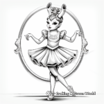 Fantastic Mirror Reflection Unicorn Ballerina Coloring Pages 3