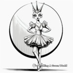 Fantastic Mirror Reflection Unicorn Ballerina Coloring Pages 4