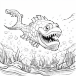 Fantastical Atlantis Sea Monster Coloring Sheets 3