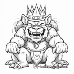Fantastical Troll King Coloring Pages 1