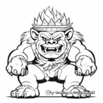 Fantastical Troll King Coloring Pages 4