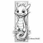 Fantasy dragon Bookmark Coloring Pages 1