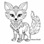 Fantasy Fox and Fairy Tale Creature Coloring Pages 2