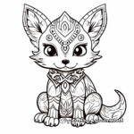 Fantasy Fox and Fairy Tale Creature Coloring Pages 3