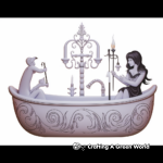 Fantasy Mermaid in a Bathtub Coloring Pages 1