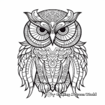 Fantasy Owl Coloring Pages for the Imaginative Artists 4