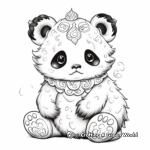 Fantasy-Themed Unicorn Panda Coloring Pages 1