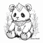 Fantasy-Themed Unicorn Panda Coloring Pages 4