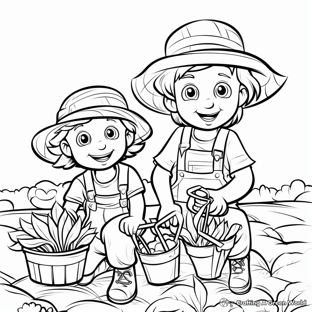 Farmers at Work Labor Day Coloring Pages 2
