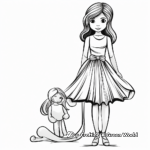 Fashionable Homecoming Dress Coloring Pages 2