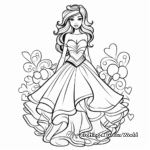 Fashionable Homecoming Dress Coloring Pages 3