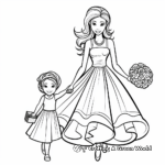 Fashionable Homecoming Dress Coloring Pages 4