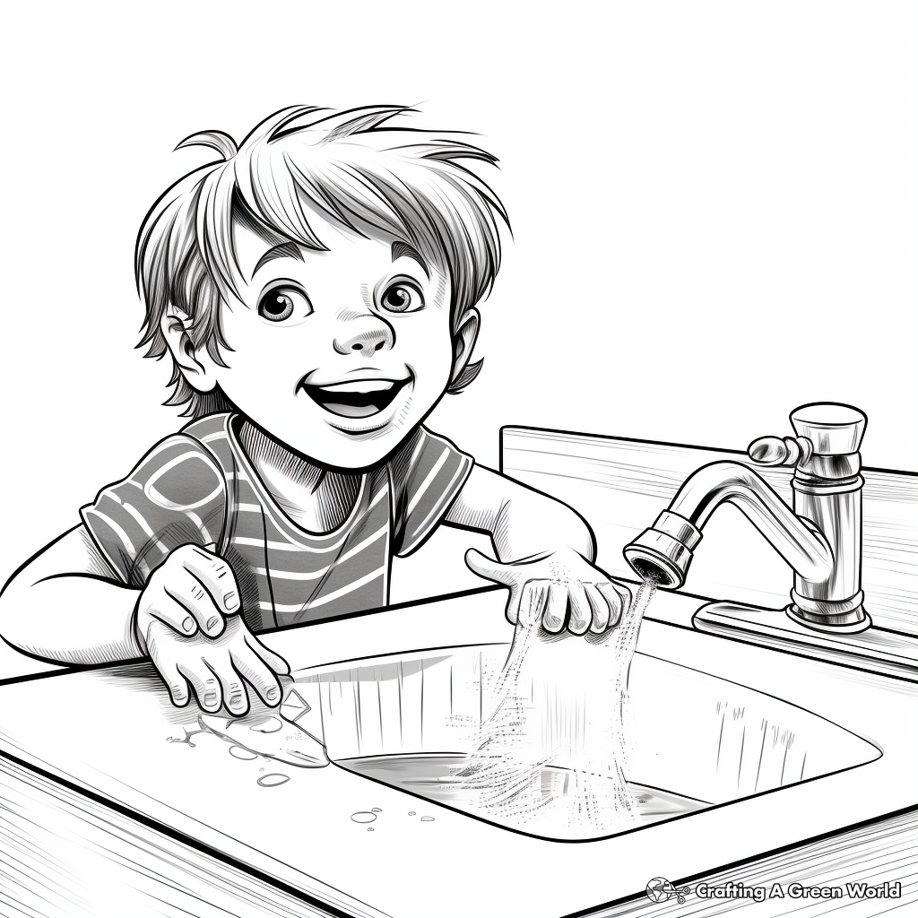 Feature-full Bathroom Sink Coloring Sheets 2